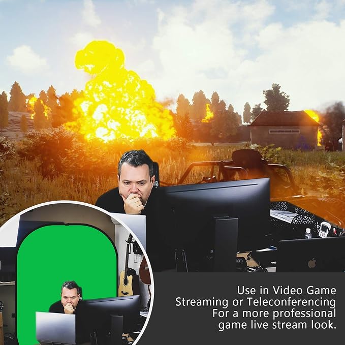 NEEWER 5x7ft/1.5x2m Chromakey Green Screen Blue Green 2 in 1 Double Sided Pop - Image 6