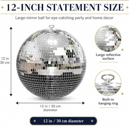 Youdepot 12-Inch Large Hanging Mirror Ball - Image 5