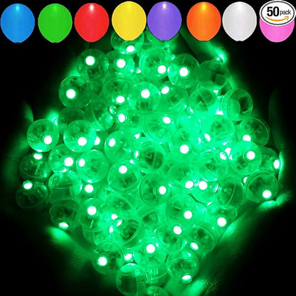 Aogist 50pcs Green Balloon Lights, Long Standby Time Waterproof Mini Light by Aogist