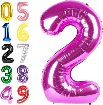 Number Balloons 40 Inch Rose Purple 1 Balloon by Argthjy