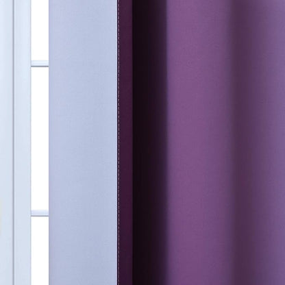 Yakamok Ombre Curtains Purple and Greyish White - Image 7