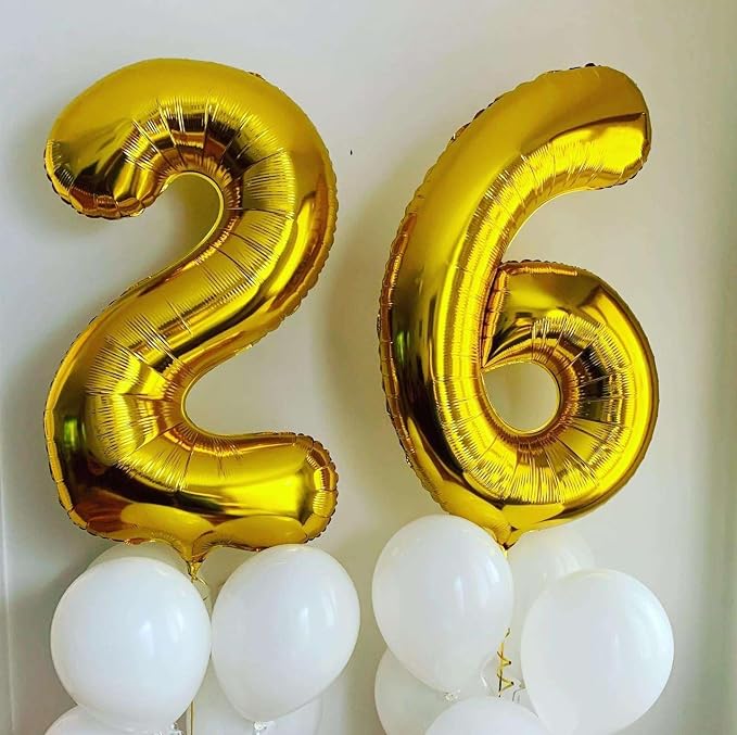Gold 23 Number Balloons, 40 Inch Giant Number 23 Balloons Foil Mylar Helium - Image 6