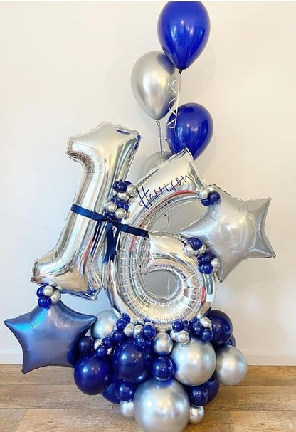 Numbers 15 Balloon 40Inch Silver Balloons - Image 3