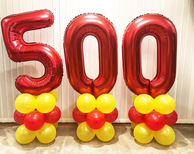 40 Inch Red 25 Number Balloons Giant Jumbo Huge 25 or 52 Foil Mylar Helium - Image 4