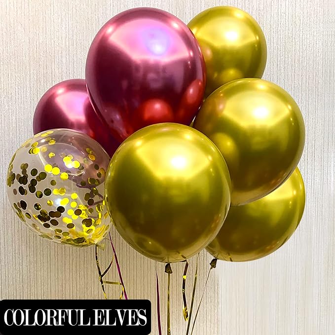 12 Inch 100 Pcs Latex Metallic Chrome Balloons Helium Shiny Thicken Balloons - Image 5