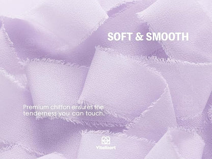 Vitalizart Lavender Chiffon Silk Ribbon 1" x 21 Yd Handmade Frayed Fringe | - Image 4