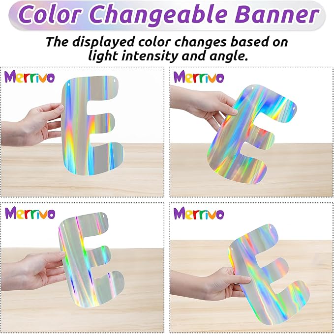 Iridescent Baby Shower Banner for Girl, Pre-Strung Sweet Baby Girl Banner - Image 4