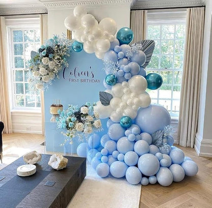 200Pcs Blue and White Balloon Garland Arch Kit - Image 4