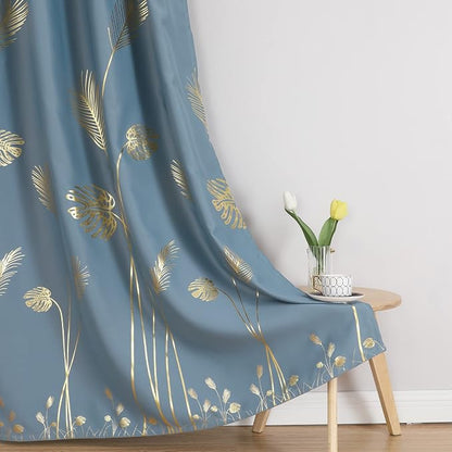 Stone Blue Blackout Curtains 72 Inches Long, Grommet Curtains - Image 7
