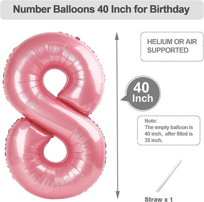 Number 7 Balloon 40 Inch Pearl Pink Balloon - Image 5