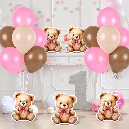 12 Sets Pink Bear Baby Shower Balloon Stand Kit - Image 8