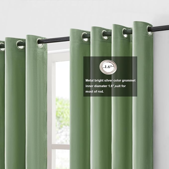 BULBUL Luxury Two Tone Velvet Curtains 120 inch - Image 2