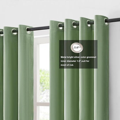 BULBUL Luxury Color Block Velvet Curtains 63 inch - Image 2