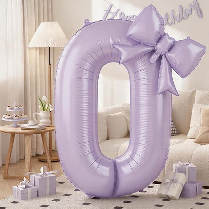 40 Inch Light Purple Number Balloons 0-9 by KYGNE