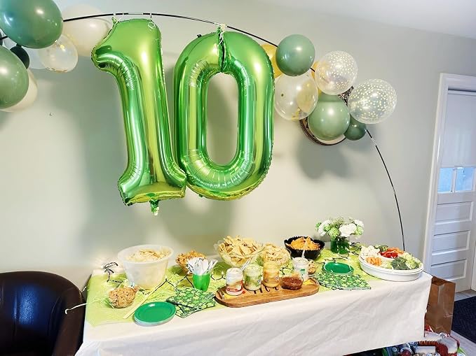 8 Balloon Number 40 Inch Light Green Balloons - Image 4