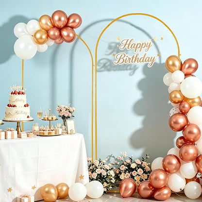 Vincidern 2pcs Metal Wedding Arch Backdrop Stand 6.6FT, Party Arch Stand - Image 3