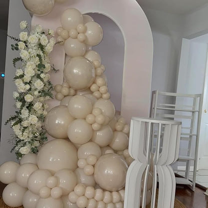 Pearl White Balloons, Pearl Sand White Double-Stuffed Ivory Latex Balloon - Image 8