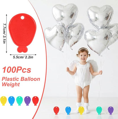 100 Pcs Plastic Colorful Weights, Balloons Pendants - Image 2