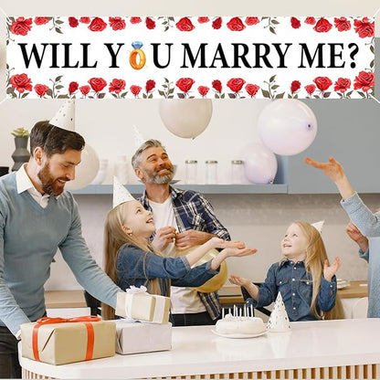 Will You Marry Me Banner Wedding Decor Banner Decorations Hanging Sign | - Image 3