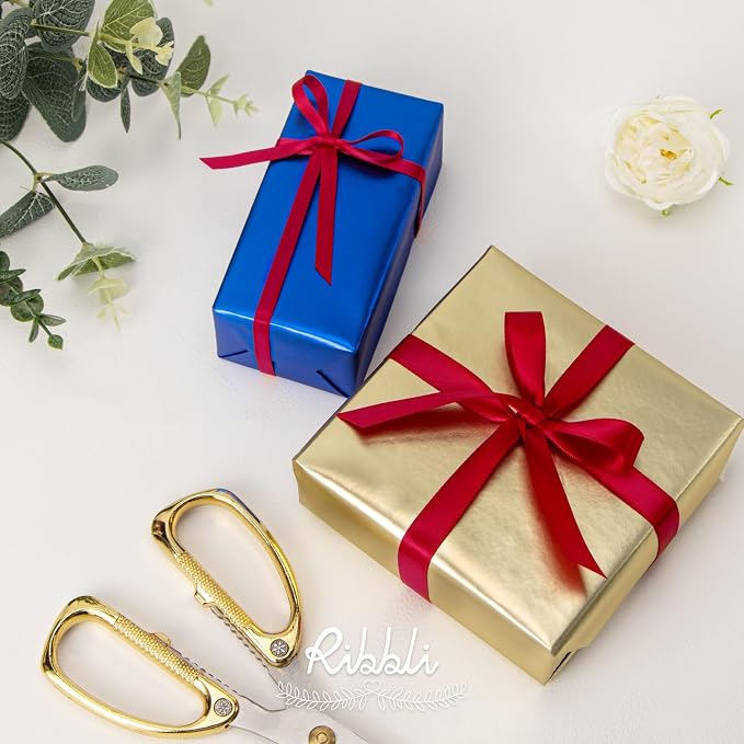 Ribbli Double Faced Red Satin Ribbon, 1/2” x Continuous 25 Yards, Use - Image 5