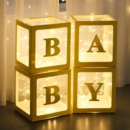 Ledido Baby Boxes with Letters & Fairy Lights by Ledido