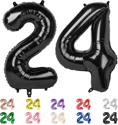 24 Balloon Numbers Large 40Inch by Mluchee
