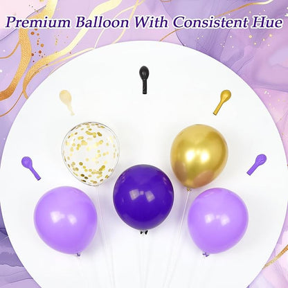 Purple and Gold Balloon Arch Garland Kit - Image 4