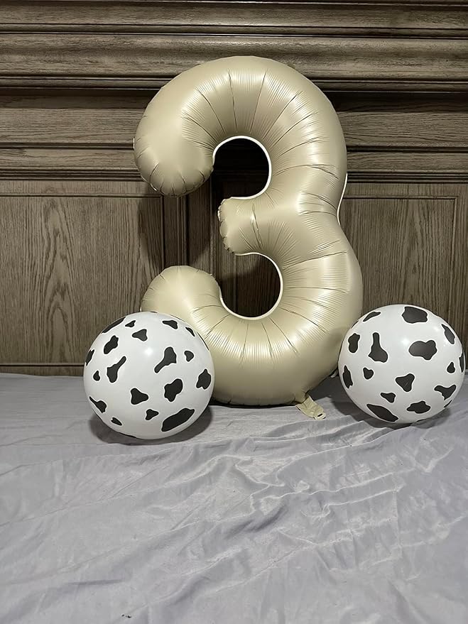 Number 0 Balloons Birthday Decorations, 40In Cream Balloons - Image 2