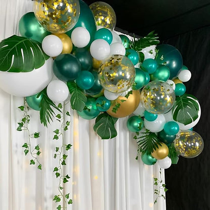 Voircoloria 105pcs Dark Green Hunter Green Balloons, 12inch | - Image 5