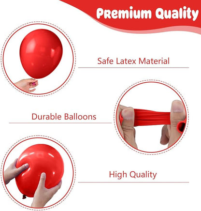 Red Blue White Balloons, 12 Inch Star Printed Red White and Blue - Image 3
