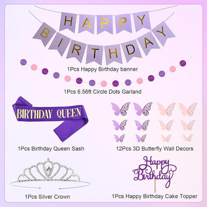 Amandir Purple Birthday Decorations - Image 3