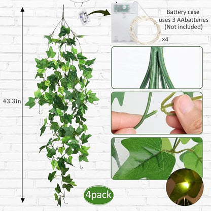 RECUTMS Fake Hanging Ivy Vines Plants - Image 2
