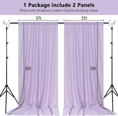 10ft x 8ft Purple Backdrop Valentine's Day Birthday Backdrop Curtains Wedding - Image 2