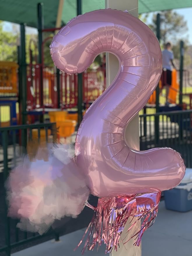 Number Balloons 20 Balloon Pearl Pink - Image 2