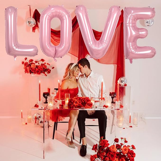 40 Inch Giant Pastel Pink Letter Balloon, Alphabet L Foil Balloons Light Pink - Image 3