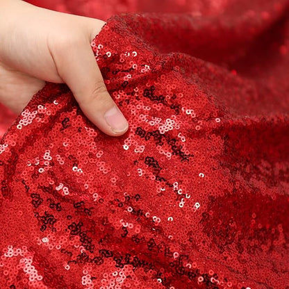 Poise3EHome 2Pcs 2Ft x 8Ft Red Sequin Backdrop Curtains, Glitter Photography - Image 5