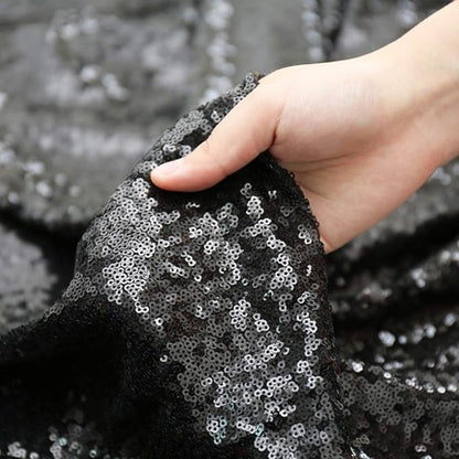 Poise3EHome Black Sequin Backdrop, 10Ft x 10Ft Glitter Photography Background - Image 4