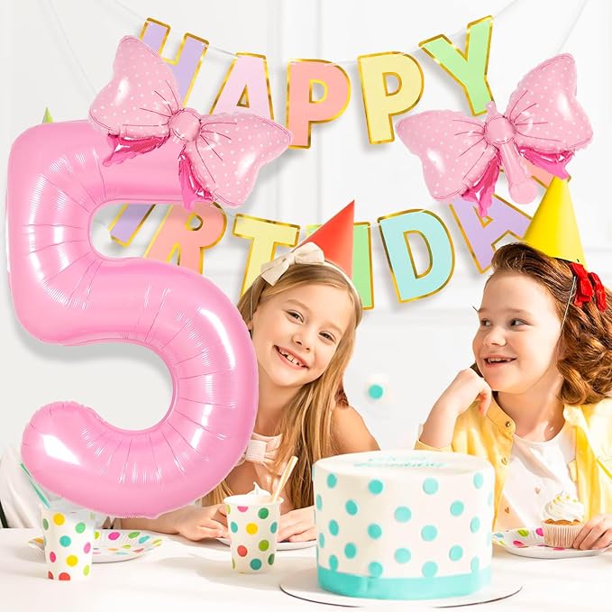 Pink Coquette Birthday Decorations 39 Balloon Numbers - Image 4