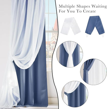 PONY DANCE Blue Haze Blackout Curtains - Image 9