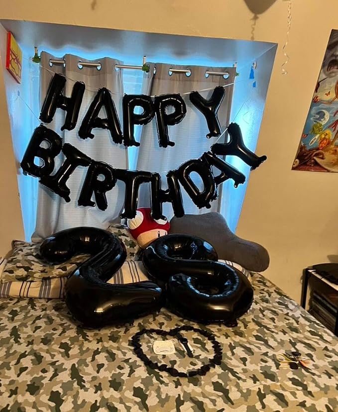 40 inch Number Balloon 0-9 Black Large Number 9 Balloons, Digital Balloons - Image 4