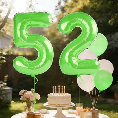40 Inch Number 52 Balloons for 52nd Birthday Party Decorations, 0-100 Fruit - Image 3