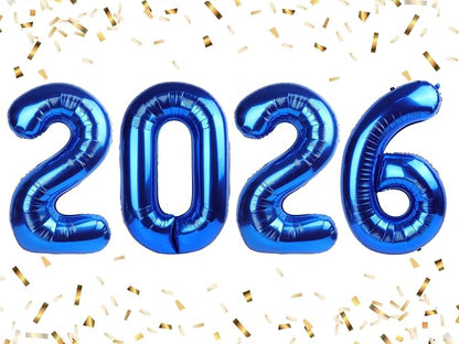 Number Balloons 2026 Balloon 40 inch Dark Blue by Enyeopd