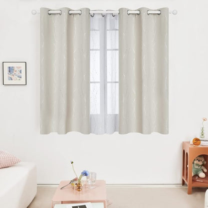 Deconovo Living Room Curtains 36 Inches Long, Thermal Insulated, Room Darkening - Image 2