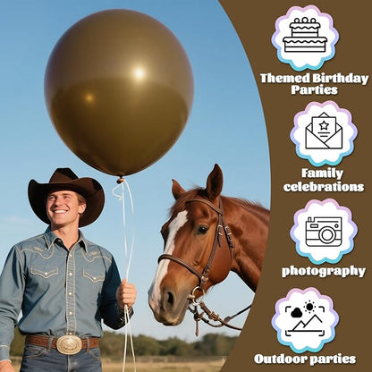 18 Inch Brown Latex Balloons 32 Pack - Image 5