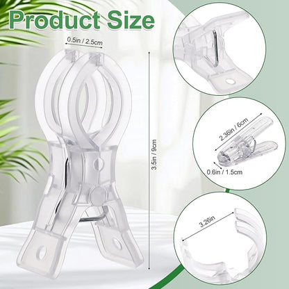 20Pcs Balloon Arch Clips with 10 Small Clip Set | Large Clear Backdrop Clips - Image 3