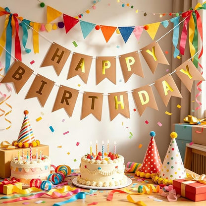 Happy Birthday Banner Birthday Party Supplies - Image 3