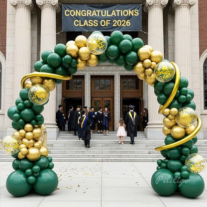 Green and Gold Balloon Arch Kit - Image 4