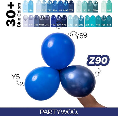 PartyWoo Navy Blue Balloons 152pcs Dark Blue Color 18 12 10 5 Inch | 18 12 10 5 - Image 4