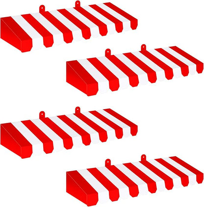Boao 4 Pack Circus Awning Decoration 3D Stripe Cardboard Awning Carnival Wall by Boao
