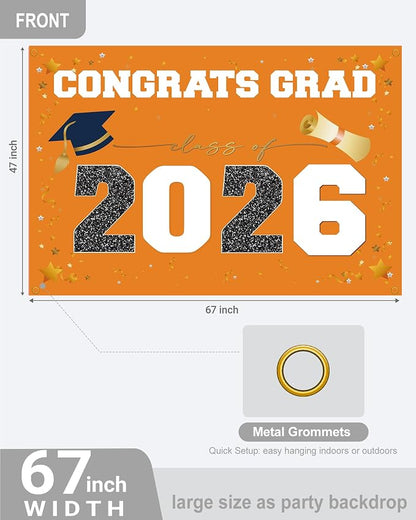 Class of 2026 Graduation Banner 47x67" - Image 3